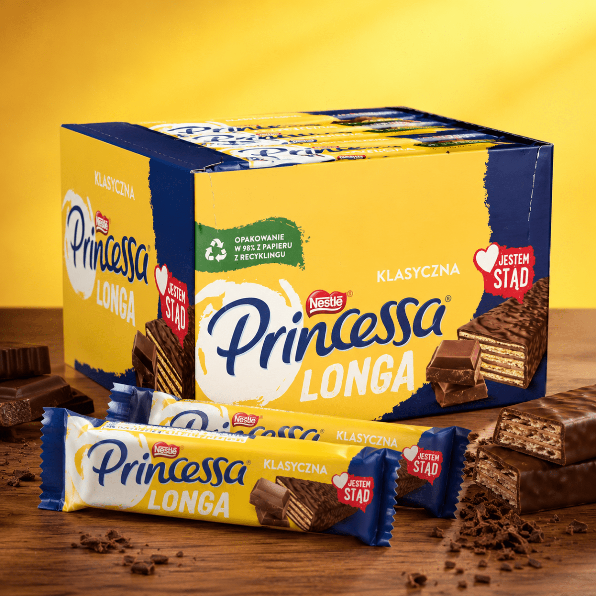 Waffelriegel Princessa Longa Klasyczna 30x41g - Nestlé - Polskashop24