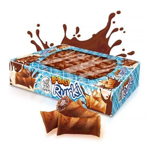 Waffelröllchen Rurki Bobasy Schokolade - Nuss 300g - Flying Cow - Polskashop24