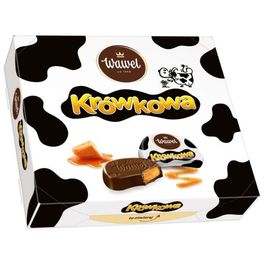 Wawel Krówkowa – Milchschokoladen-Pralinen mit Karamellfüllung, 155 g Geschenkpackung