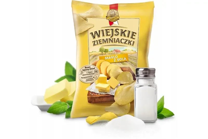 Wiejskie Ziemniaczki Maslo z Sola - Butter & Salz Chips 130g - Polskashop24