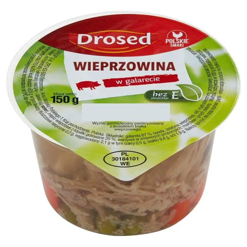 Drosed Wieprzowina w galarecie Schweinefleisch in Aspik 150g polnische Spezialität Bestseller
