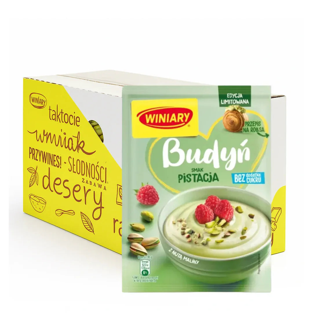 Winiary Budyń pistacjowy bez dodatku cukru 35g x 20 Stück - Pistazienpudding ohne Zuckerzusatz kaufen - Polskashop24