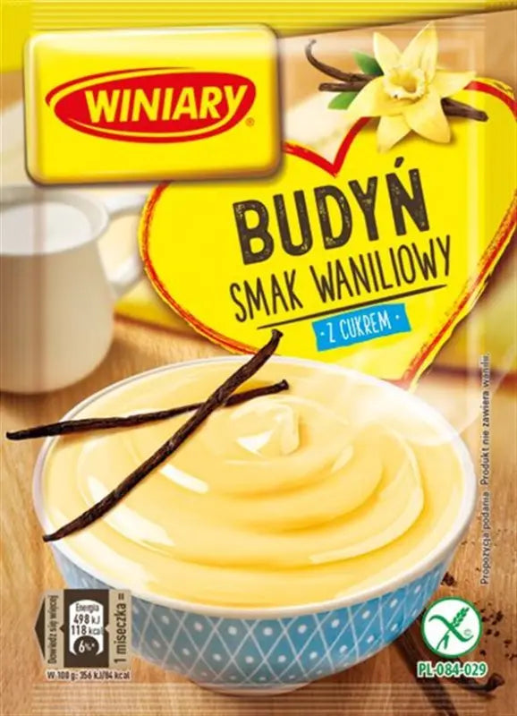 Winiary Budyn Vanillepudding 60g - Polnischer Puddingpulver mit Vanillegeschmack
