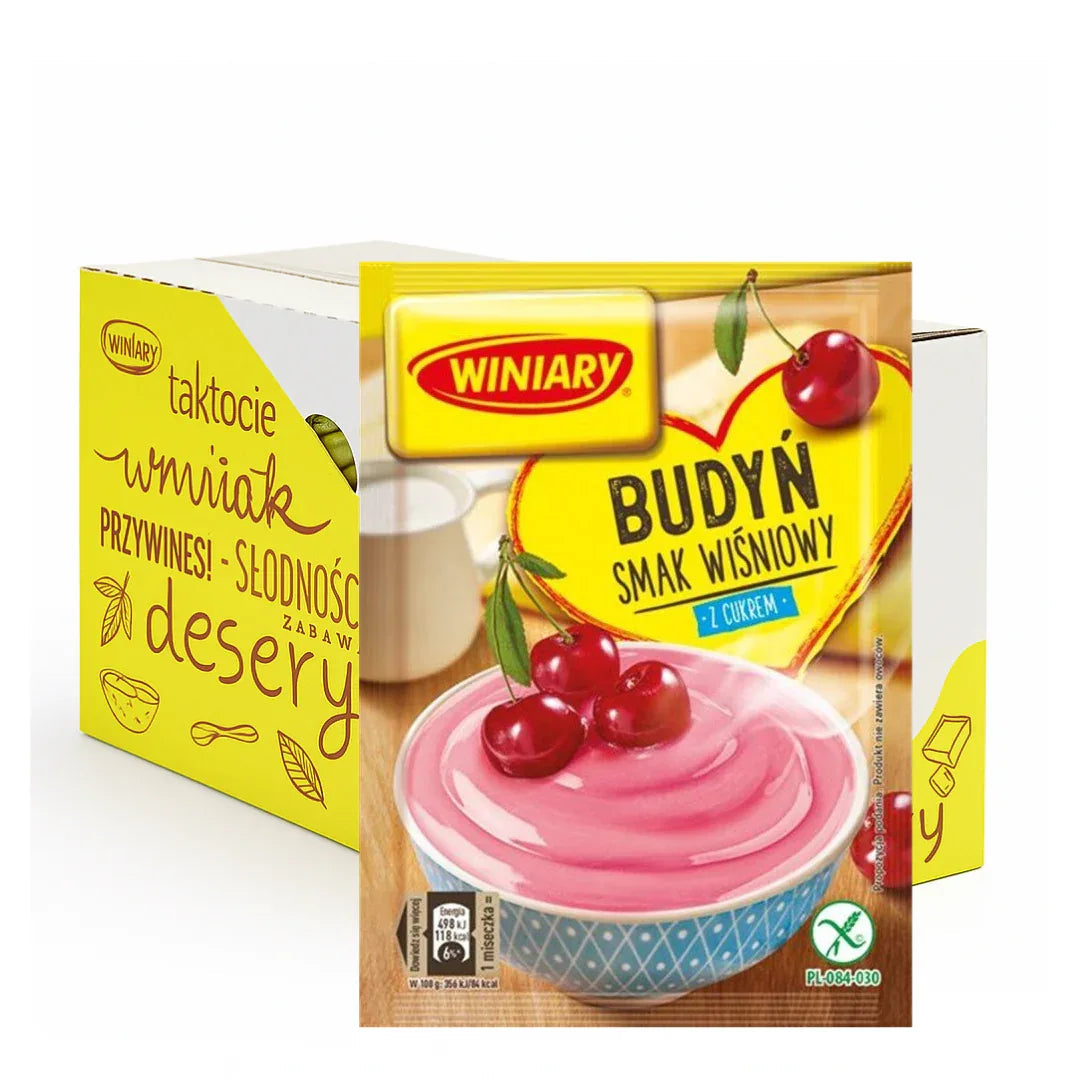 Winiary Budyń wiśniowy z cukrem 60g x 30 Stück - Kirschpudding mit Zucker kaufen - Polskashop24