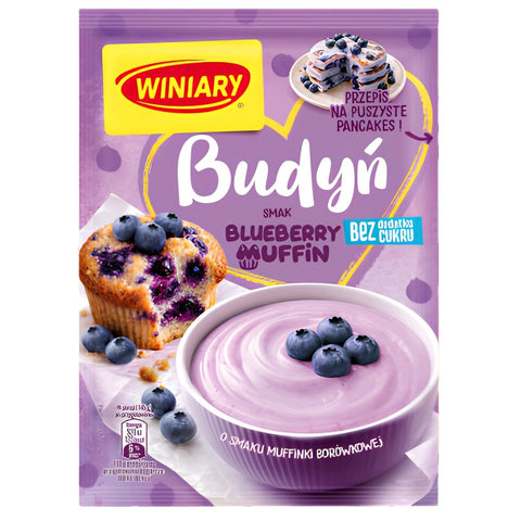 Winiary Pudding Heidelbeer-Muffin ohne Zuckerzusatz 35 g - Budyń Muffinka Borówkowa - Polskashop24