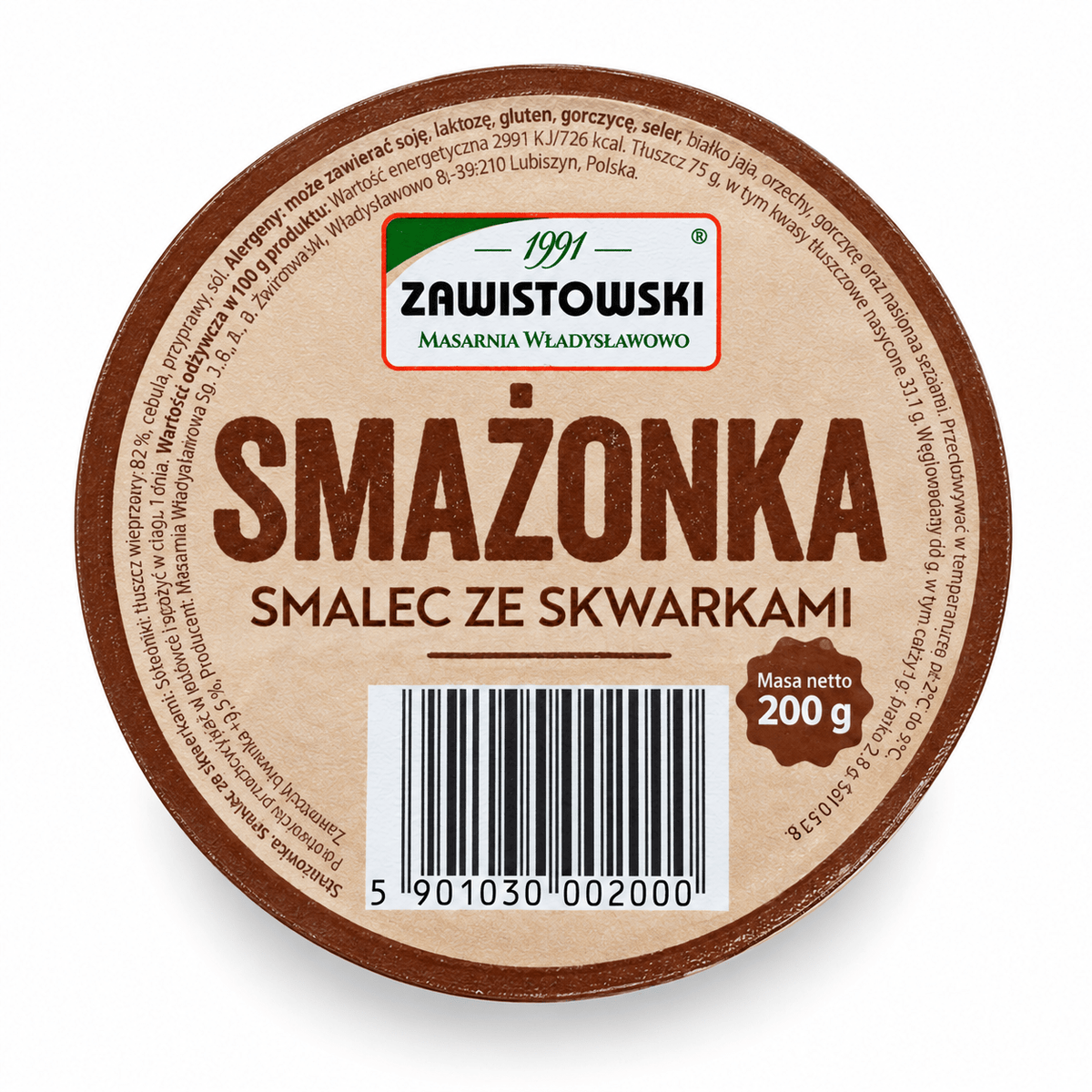 Zawistowski Smażonka – polnisches Schmalz mit Grieben, 200 g