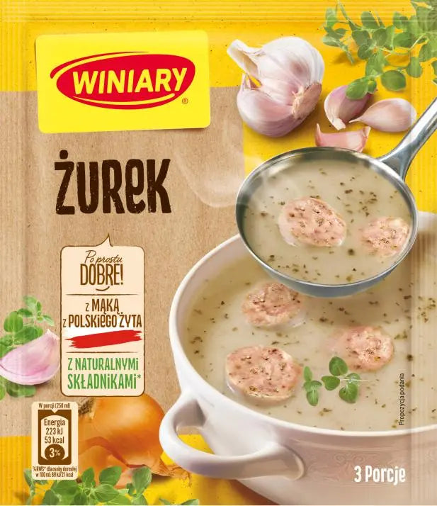 Winiary Zurek Sauermehlsuppe 49g - Polnische Instant-Sauermehlsuppe Bestseller von Nestlé