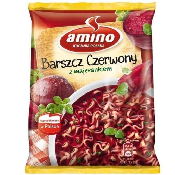 Amino Barszcz czerwony ''Rote Beete Instant Suppe'' 66g - Polskashop24.de - Online Supermarkt mit Lebensmittel aus Polen