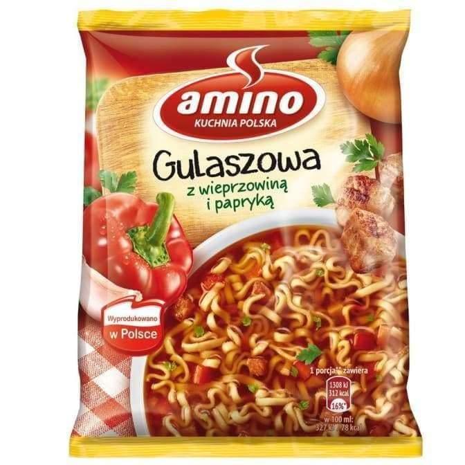 Amino Gulaszowa Gulaschsuppe Instant - Nudelsuppe 59g - Polskashop24
