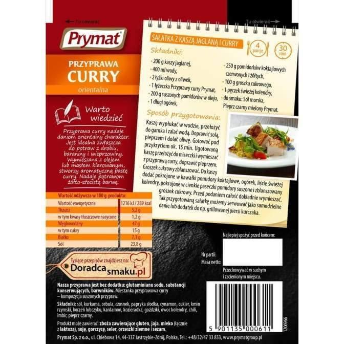 Curry Gewürzmischung Mieszanka Curry 20g - Prymat - Polskashop24