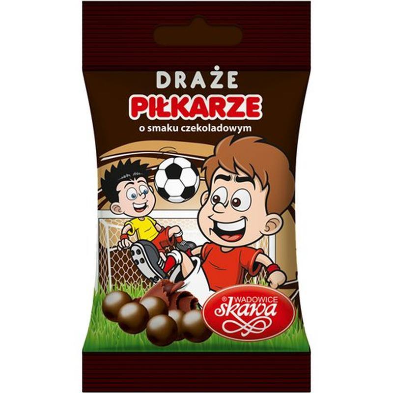 Skawa Dragees mit Schokoladengeschmack '' Draze Pilkarze'' 70g - Polnische & Schlesische Spezialitäten - Online Supermarkt mit Lebensmittel aus Polen | Polski Sklep internetowy