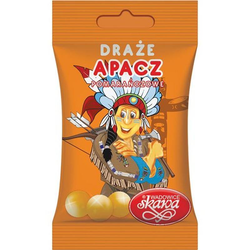 Skawa Orange-Dragees ''Apacz Draze'' 70g - Polnische & Schlesische Spezialitäten - Online Supermarkt mit Lebensmittel aus Polen | Polski Sklep internetowy