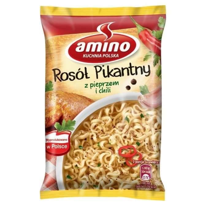 Amino - Rosół Pikantny z pieprzem chili 58g / Würzige Chili-Brühe - Polskashop24.de