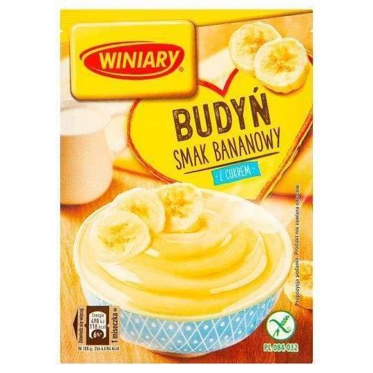 Winiary - Budyn o smaku Bananowym z cukrem 60g/ Bananenpudding mit Zucker - Polskashop24.de