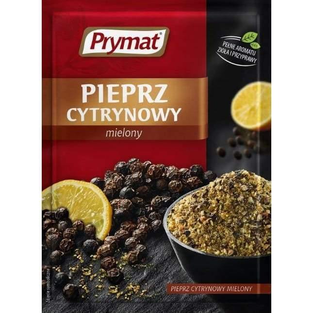 Prymat - Pieprz Cytrynowy Mielony 20g/Gemahlener Zitronenpfeffer - Polskashop24.de