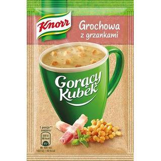 Knorr Goracy Kubek Erbsensuppe ''Grochowa'' mit Croutons 21 g - Polnische & Schlesische Spezialitäten - Online Supermarkt mit Lebensmittel aus Polen | Polski Sklep internetowy