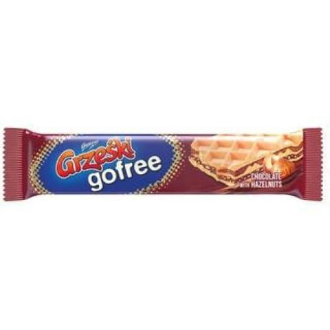 Grzeski GOFREE Schokolade - Haselnuss Waffelriegel 33g - Goplana - Polskashop24