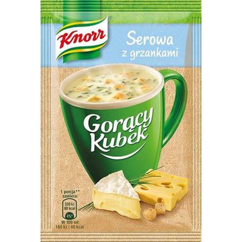 Knorr Goracy Kubek Käsesuppe mit Croutons 22g - Polskashop24.de - Online Supermarkt mit Lebensmittel aus Polen