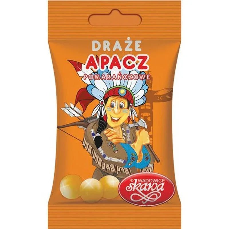 Orangen - Dragees Drażę Pomarańczowe 70g - Skawa - Polskashop24