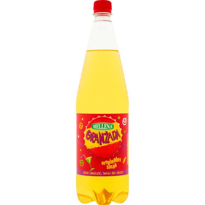 Hellena ''Oranzada'' Gelb Polnische Limonade mit Kohlensäure 1,25L - Polnische & Schlesische Spezialitäten - Online Supermarkt mit Lebensmittel aus Polen | Polski Sklep internetowy