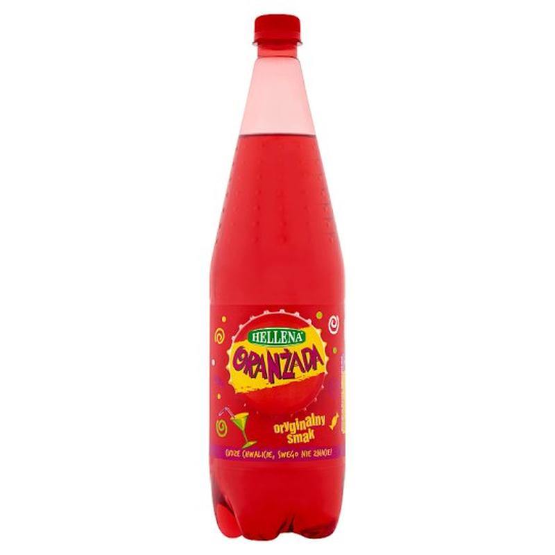 Hellena Oranzada Polnische Limonade Rot mit Kohlensäure 1,25l - Polnische & Schlesische Spezialitäten - Online Supermarkt mit Lebensmittel aus Polen | Polski Sklep internetowy