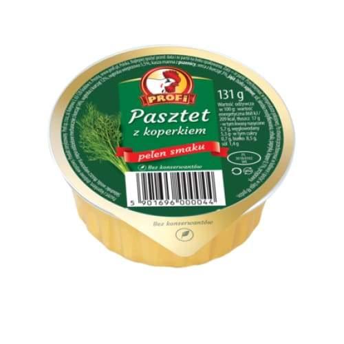 Profi Pasztet z koperkiem / Geflügel Brotaufstrich mit Dill 131g - Polskashop24.de