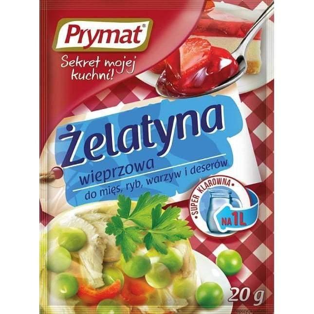 Prymat - GELATINE SCHWEINE ''Zelatyna'' 20g - Polskashop24.de - Online Supermarkt mit Lebensmittel aus Polen