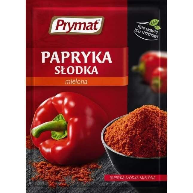 Prymat Papryka słodka mielona Paprika edelsüß gemahlen 20g Packung polnisches Gewürz