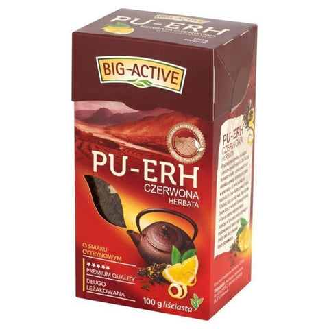 PU ERH Herbata Big - Active Blättertee Zitrone 100G - Polskashop24