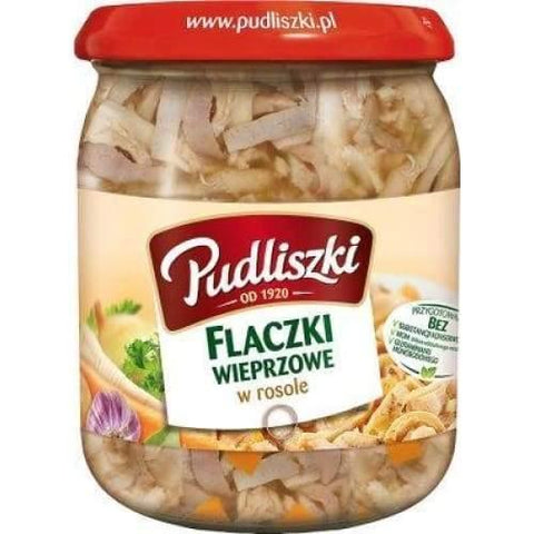 Pudliszki - Flaczki wieprzowe w rosole Schweinepansen in Brühe 500g - Polskashop24