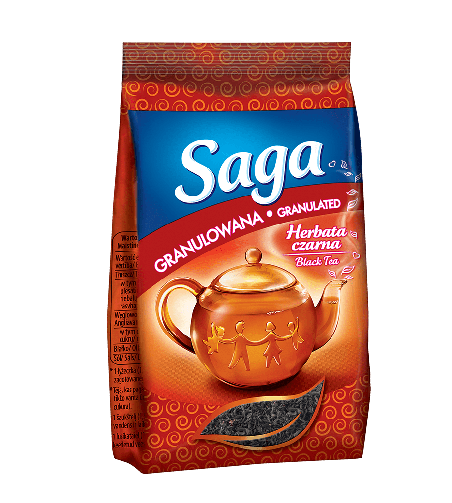 Saga Schwarzer Tee Granulat 90g - Polskashop24.de - Online Supermarkt mit Lebensmittel aus Polen