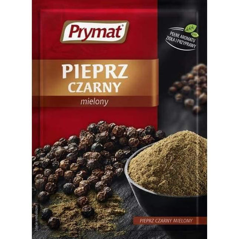 Schwarzer Pfeffer gemahlen Pieprz czarny mielony 20g - Prymat - Polskashop24