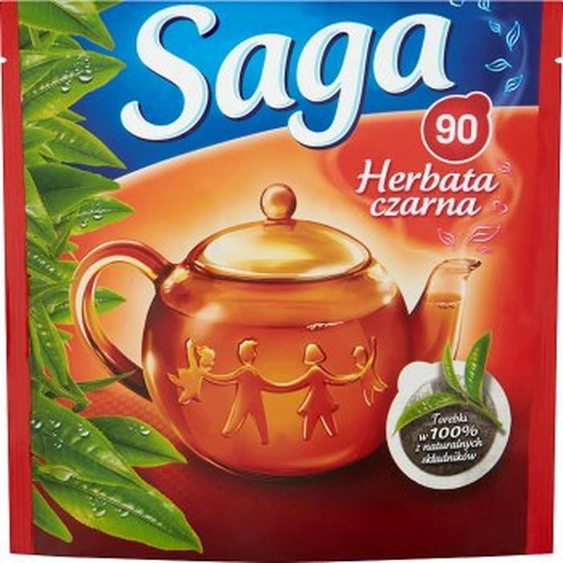 Schwarzer Tee 90x1,4g 126g Saga - Polskashop24