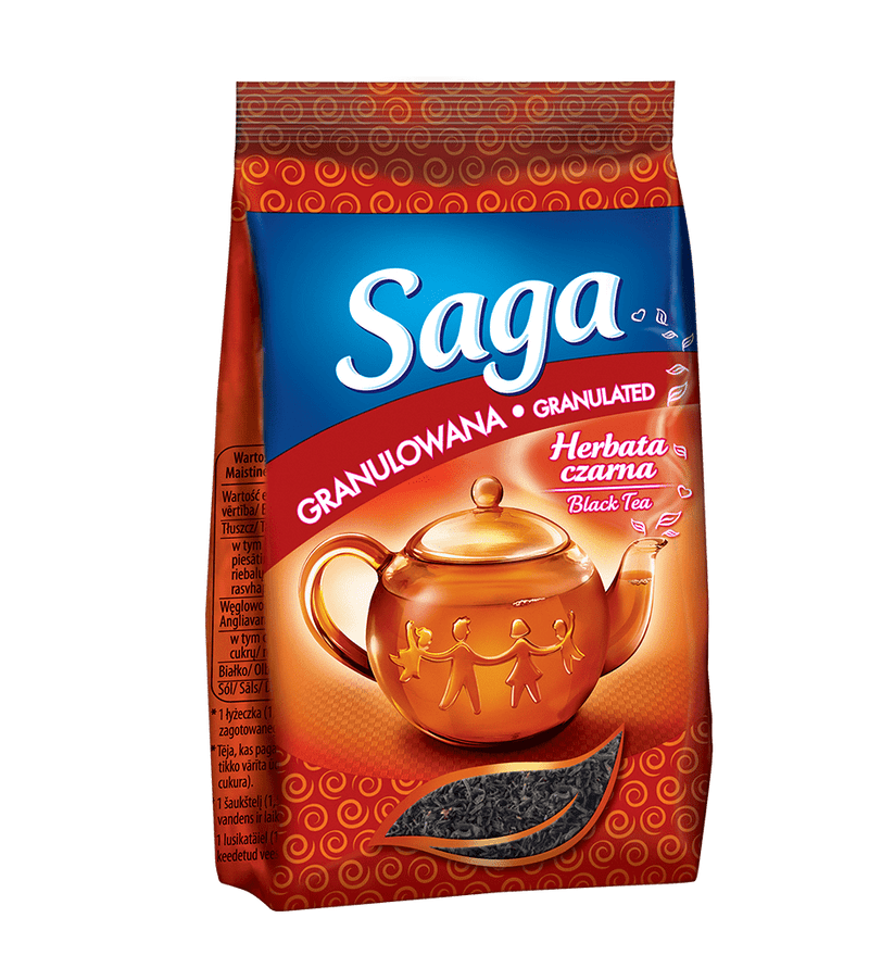 Saga Schwarzer Tee Granulat 90g - Polnische & Schlesische Spezialitäten - Online Supermarkt mit Lebensmittel aus Polen | Polski Sklep internetowy