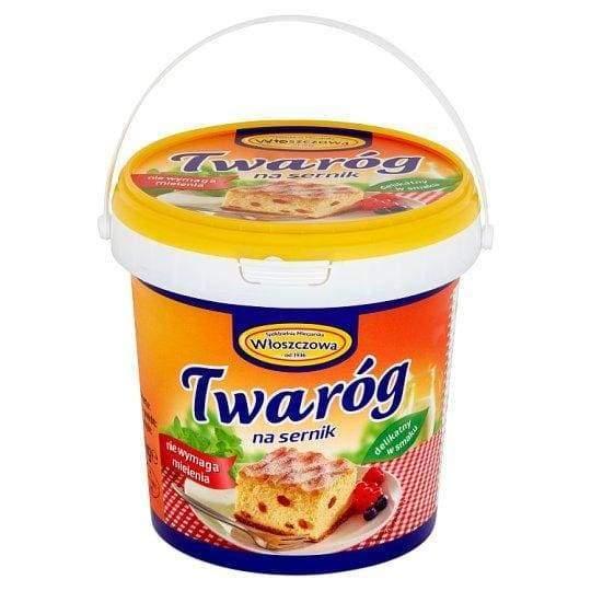 Twarog na Sernik kaufen - Käsekuchen Quark 1kg Eimer - Włoszczowa - Polskashop24.de - Online Supermarkt mit Lebensmittel aus Polen