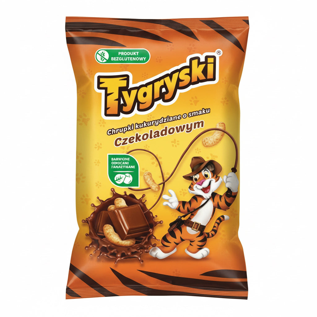 Tygryski Schoko Maisflips Chrupki ''Czekoladowe'' 70g - Polskashop24