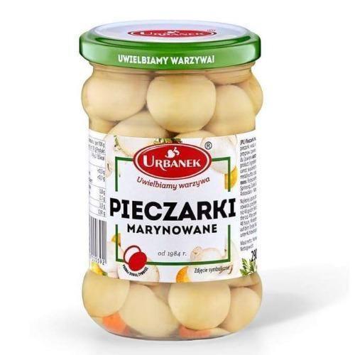 Urbanek Pieczarki Marynowane eingelegte Champignons 290g Glas marinierte Pilze polnische Spezialität