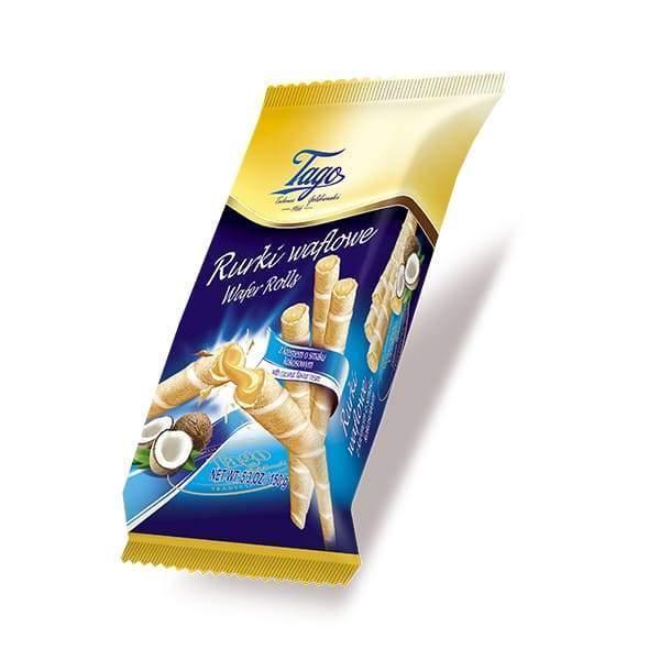 Waffelröhrchen Kokos Rurki Kokosowe 150g - Tago - Polskashop24