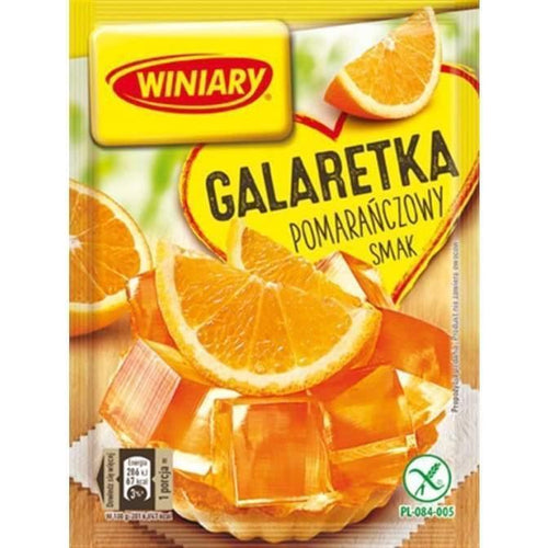 Winiary Galaretka Götterspeise mit Orangengeschmack 71g - Polskashop24.de - Online Supermarkt mit Lebensmittel aus Polen