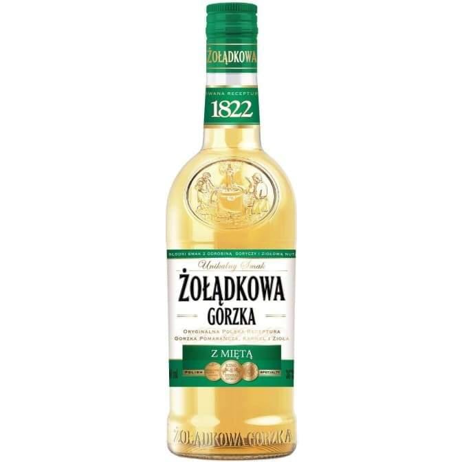 Stock Zoladkowa Minze polnischer Wodka Vol. 30% Vol - 0.5 Liter - Polskashop24.de