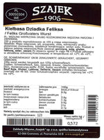 Wurst von Opa Felix ''Kielbasa Dziadka Feliksa'' Szajek ca. 1.1kg - Polskashop24.de - Online Supermarkt mit Lebensmittel aus Polen